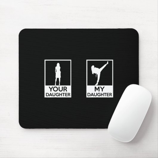 Funny Taekwondo Mama Vater Martial Arts Karate-Gir Mousepad (Mit Mouse)