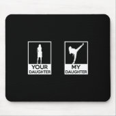 Funny Taekwondo Mama Vater Martial Arts Karate-Gir Mousepad (Vorne)