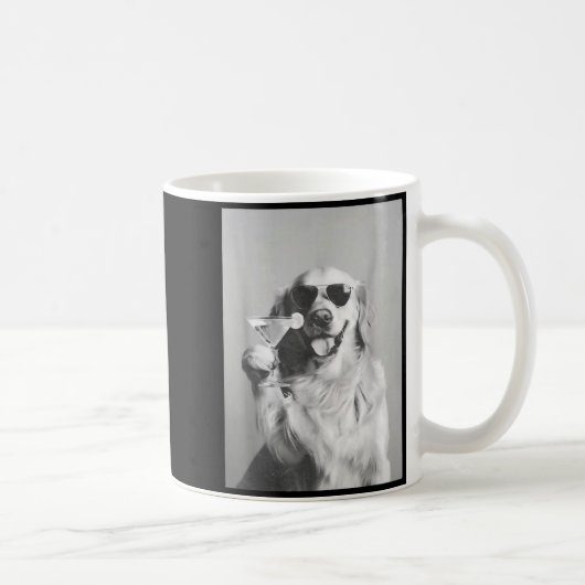 Funny Tail Dog Golden Retriever With Sungles Marti Kaffeetasse (Rechts)