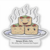 Funny Taiwan Stinky Tofu _taiwanese food Aufkleber (Vorderseite)