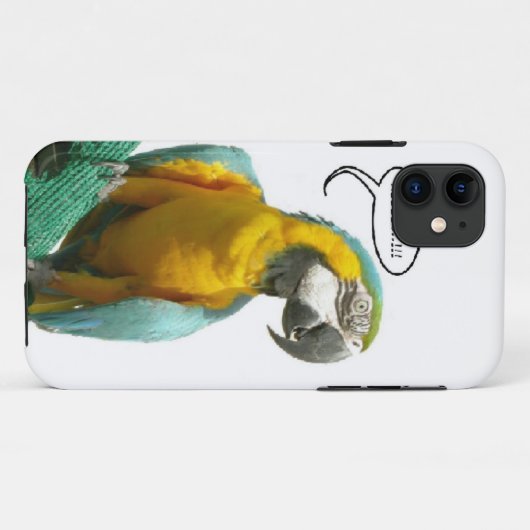Funny Talk Parrot Phone Case (Rückseite (Horizontal))