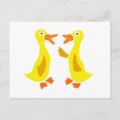 Funny Talking Ducks Art Postkarte (Vorderseite)