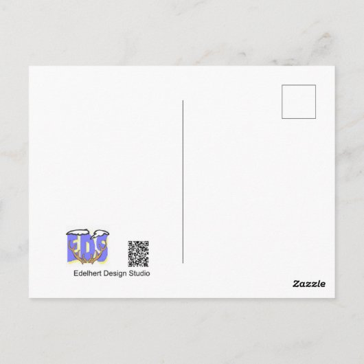 Funny Talking Parrot Merry X-Mas Postcard Postkarte (Rückseite)