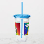 Funny Talking Parrot Rainbow Acrylic Tumbler Acryltrinkbecher (Rechts)
