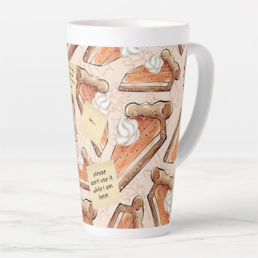 Funny Talking Pumpkin Pie Pieces Milchtasse (Rechte Ecke)