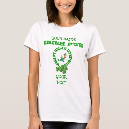 Funny Tallest leprechaun St Patrick's T-Shirt (Vorderseite)