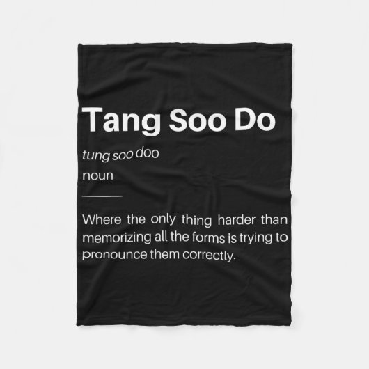 Funny Tang Soo Do Definition Martial Arts Karate S Fleecedecke (Vorderseite)