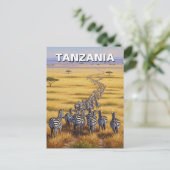 Funny Tansania Serengeti Nationalpark Zebra Postkarte (Stehend Vorderseite)