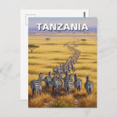 Funny Tansania Serengeti Nationalpark Zebra Postkarte (Vorne/Hinten)