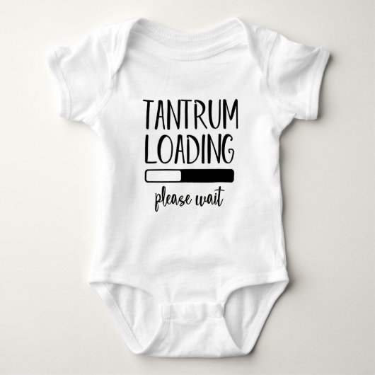 Funny Tantrum Loading Bitte warten Baby Strampler (Vorderseite)