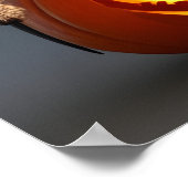 Funny Tarantula mit Jack O' Lantern Halloween Poster (Ecke)