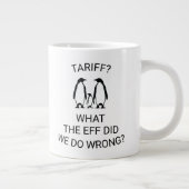 Funny Tariffed Penguins Jumbo-Tasse (Rechts)
