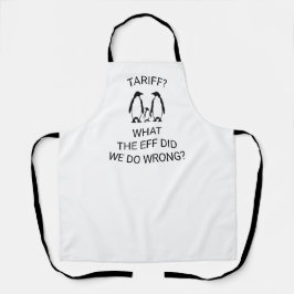 Funny Tariffed Penguins Schürze