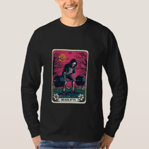 Funny Tarot Card Deadlifts Gym Workout Occult Lese T-Shirt