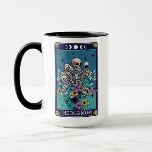 Funny Tarot The Hund Mama Card Skelett Tasse (Links)