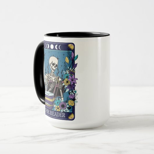 Funny Tarot The Reader Card Skelett Tasse (Vorderseite Links)