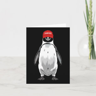 Funny Tarrified Pinguin Anti Trump Tarrif Karte
