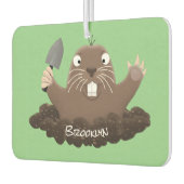 Funny Taschengopher Graben Cartoon Illustration Autolufterfrischer (Links)