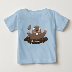 Funny Taschengopher Graben Cartoon Illustration Baby T-shirt