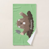 Funny Taschengopher Graben Cartoon Illustration Badhandtuch Set (Handtuch)
