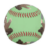 Funny Taschengopher Graben Cartoon Illustration Baseball (Rückseite)