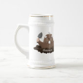Funny Taschengopher Graben Cartoon Illustration Bierglas (Links)