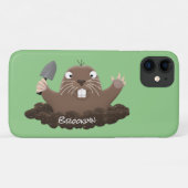 Funny Taschengopher Graben Cartoon Illustration Case-Mate iPhone Hülle (Rückseite (Horizontal))