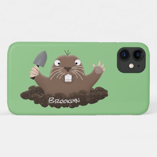 Funny Taschengopher Graben Cartoon Illustration Case-Mate iPhone Hülle (Rückseite (Horizontal))