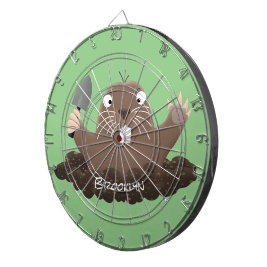 Funny Taschengopher Graben Cartoon Illustration Dartscheibe (Vorderseite rechts)