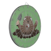 Funny Taschengopher Graben Cartoon Illustration Dartscheibe (Vorderseite Links)