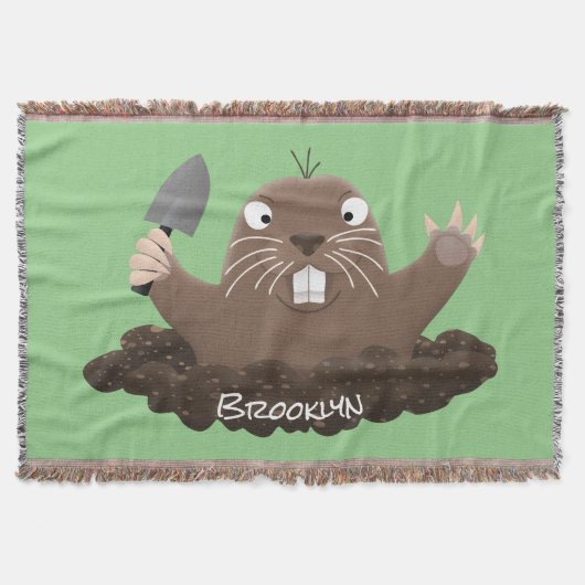Funny Taschengopher Graben Cartoon Illustration Decke (Vorderseite)