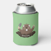 Funny Taschengopher Graben Cartoon Illustration Dosenkühler (Kanne Rückseite)