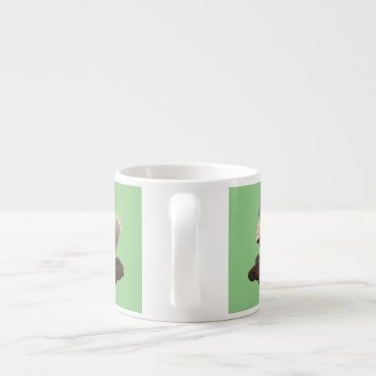 Funny Taschengopher Graben Cartoon Illustration Espressotasse (Rückseite)