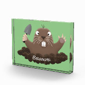 Funny Taschengopher Graben Cartoon Illustration Fotoblock (Rechts)