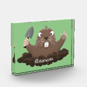 Funny Taschengopher Graben Cartoon Illustration Fotoblock (Links)