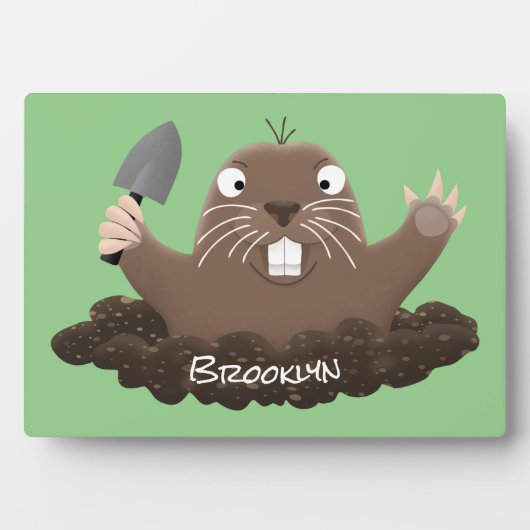 Funny Taschengopher Graben Cartoon Illustration Fotoplatte (Vorderseite)