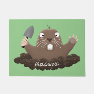 Funny Taschengopher Graben Cartoon Illustration Fußmatte