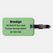 Funny Taschengopher Graben Cartoon Illustration Gepäckanhänger (Rückseite horizontal)