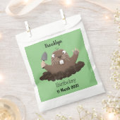 Funny Taschengopher Graben Cartoon Illustration Geschenktütchen (Ausgeschnitten)