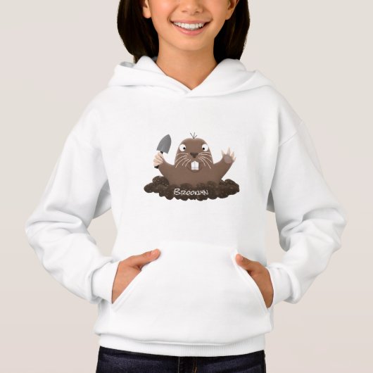 Funny Taschengopher Graben Cartoon Illustration Hoodie (Vorderseite)