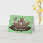 Funny Taschengopher Graben Cartoon Illustration Karte (Gelbe Blume)