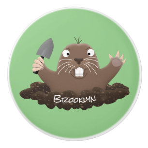 Funny Taschengopher Graben Cartoon Illustration Keramikknauf