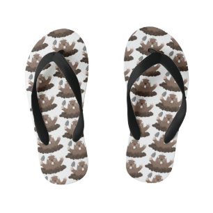 Funny Taschengopher Graben Cartoon Illustration Kinderbadesandalen