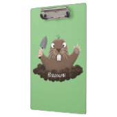 Funny Taschengopher Graben Cartoon Illustration Klemmbrett (Links)