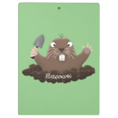Funny Taschengopher Graben Cartoon Illustration Klemmbrett (Rückseite)