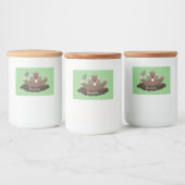 Funny Taschengopher Graben Cartoon Illustration Lebensmitteletikett (Flaschen)