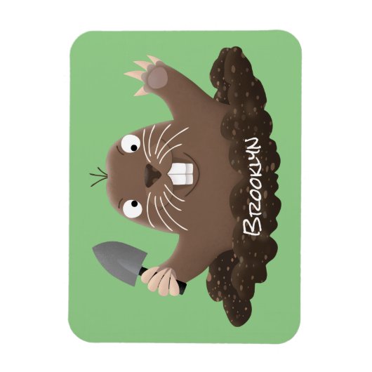Funny Taschengopher Graben Cartoon Illustration Magnet (Vertikal)