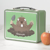 Funny Taschengopher Graben Cartoon Illustration Metall Brotdose (Beispiel)