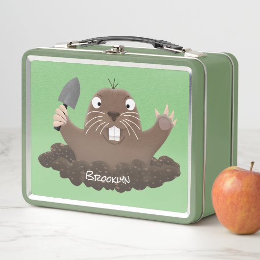 Funny Taschengopher Graben Cartoon Illustration Metall Brotdose (Beispiel)