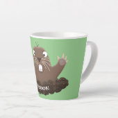 Funny Taschengopher Graben Cartoon Illustration Milchtasse (Rechte Ecke)